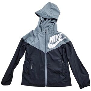 Nike Windrunner Packable Windbreaker Jacket Grey Black CU9301-084  XS Loose *